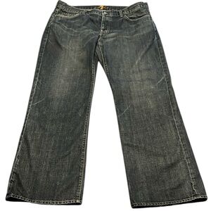 7 For All Mankind Relaxed Denim Blue Jeans Size 38 7FAM Button Fly